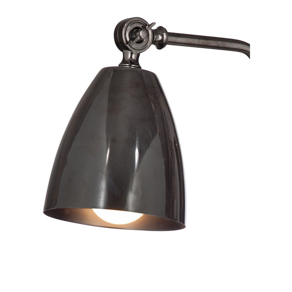 Black Nickel Metal Desk Lamp with Iron Shade Q183422