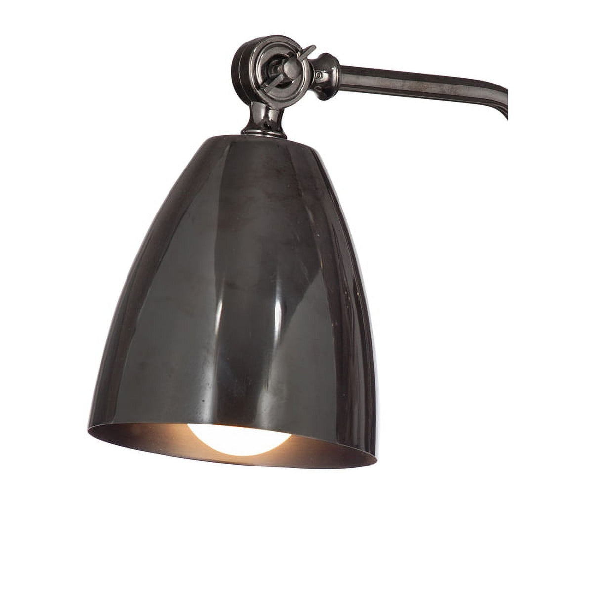 Black Nickel Metal Desk Lamp with Iron Shade Q183422