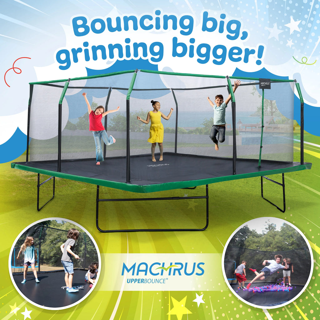 12 x 12 FT Square Trampoline Set with Enclosure and Safety Pad P942