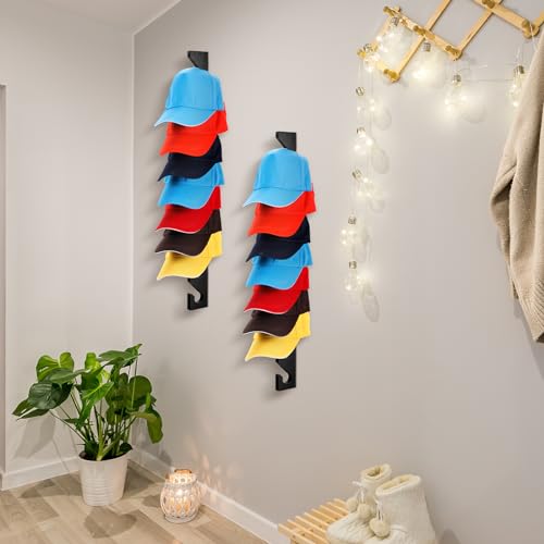 Reddish Brown Wooden Hat Rack with 10 Hooks I62148