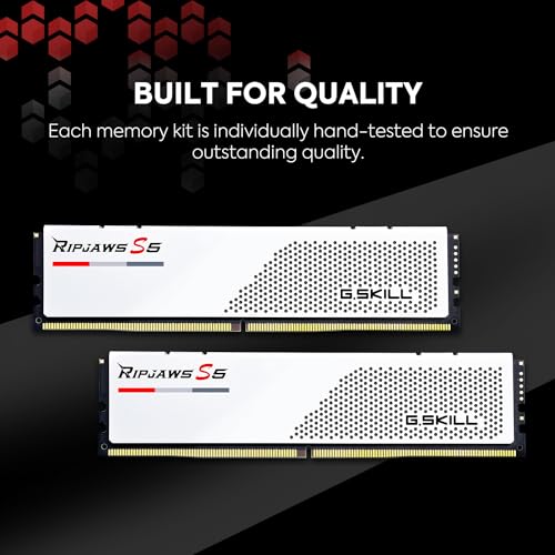 DDR5 RAM 32GB (2x16GB) 6000MT/s CL32-38-38-96 1.35V Desktop Computer Memory UDIMM Matte White P556