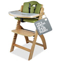 Mahogany Wood Olive Cushion Convertible High Chair O903253