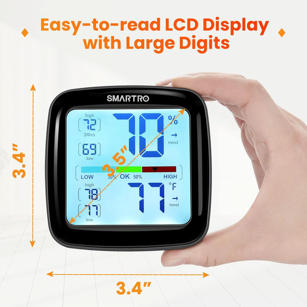 Professional Digital Hygrometer Indoor Thermometer Humidity Gauge Y9954