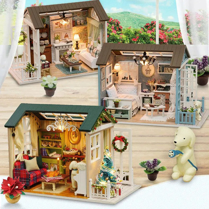 Doll House DIY Miniature Dollhouse Toy Furnitures Z5802
