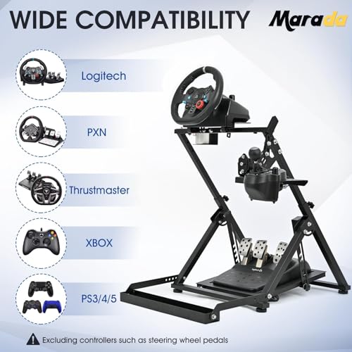 Steering Wheel Stand Racing Sim Cockpit with Seat Slot T9121