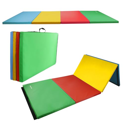 4'x8'x2" Folding Exercise Gym Mat with Carrying Handles U309317