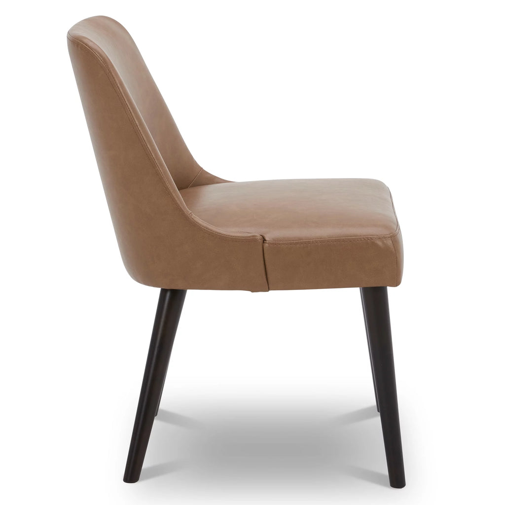 Faux Leather Upholstered Dining Chairs Set of 2 H55157