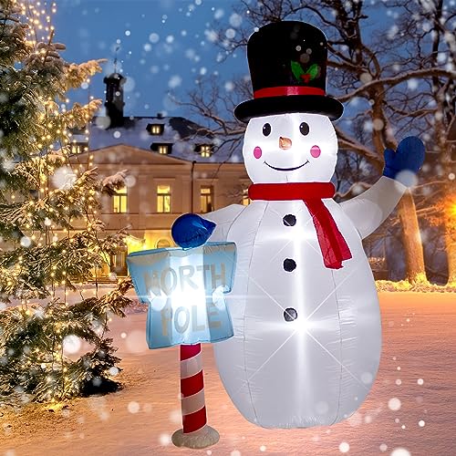 8 Foot Inflatable Snowman Penguin Decoration with LED Lights I450375