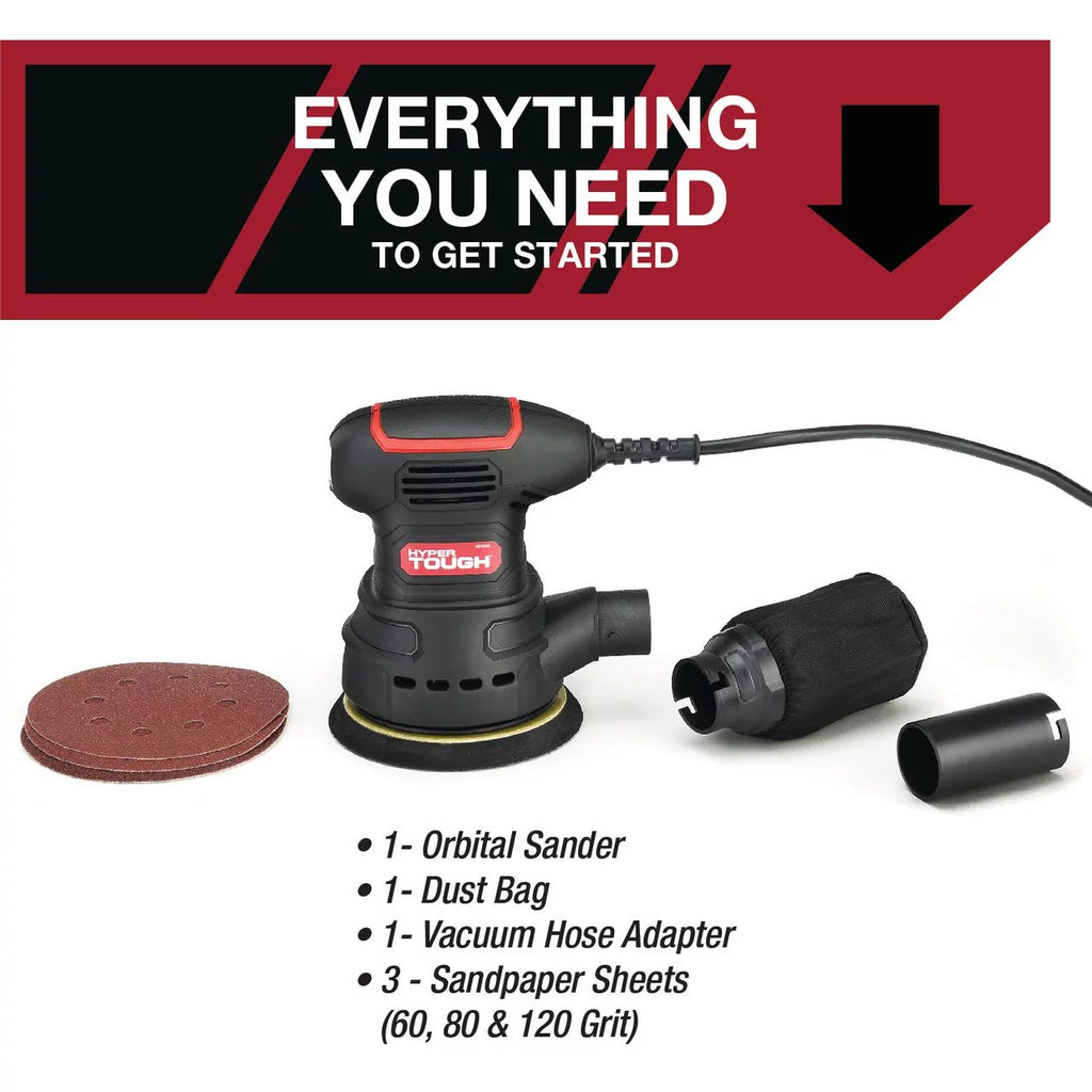 2.5 Amp Corded 5 inch Orbital Sander with Dust Bag R473