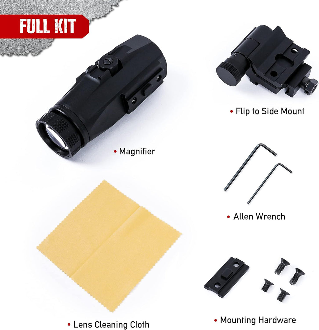 3X Red Dot Magnifier with QD Side Flip Mount S9391