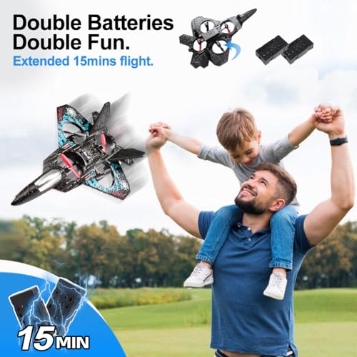 RC Plane Drone Helicopter Quadcopter RTF 2.4GHz Remote Control Airplane Grey E29312