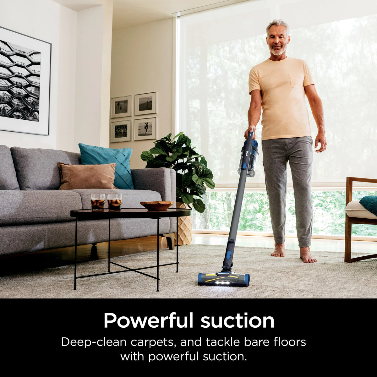 Cordless Stick Vacuum with Powerfins Brushroll Q9074