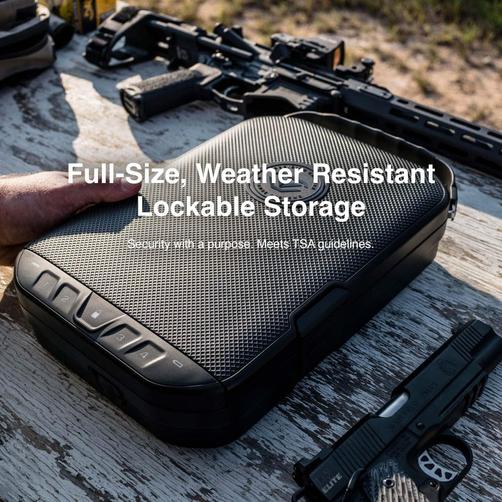 Waterproof Electronic Lock Handgun Case with Backlit Keypad B8827