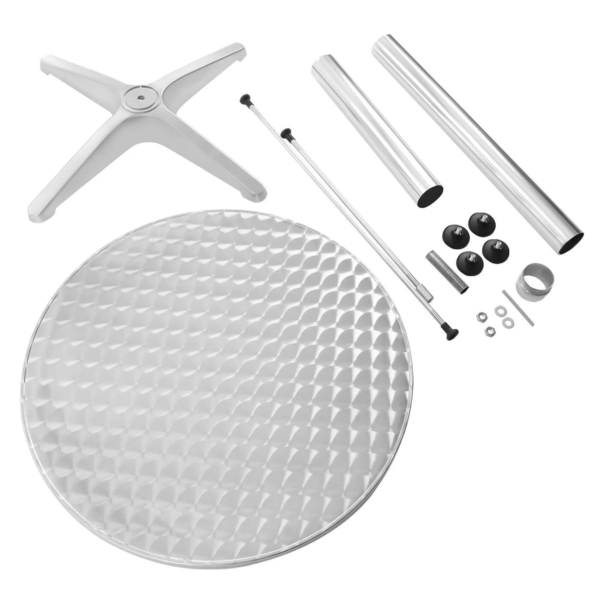 Round Pub Bar Table Stainless Steel Aluminum D623566