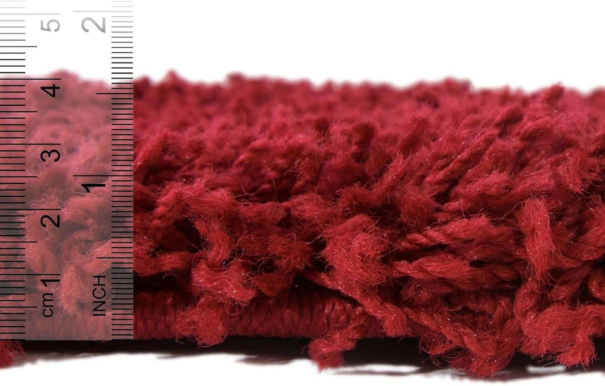 8' x 11' Cherry Red Shag Rug D540537