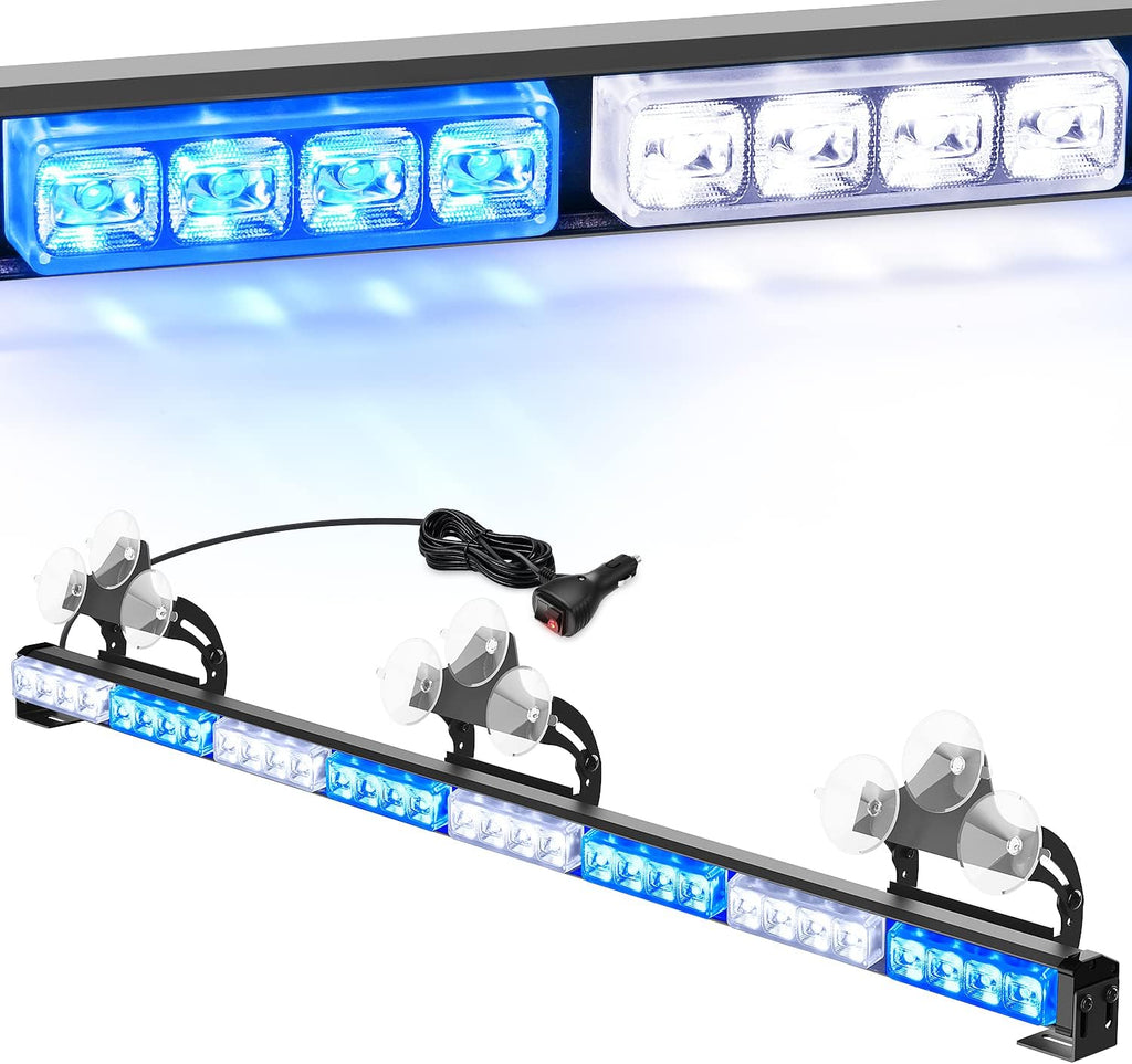 35Inch 32LED Traffic Advisor Strobe Light Bar with Cigar Lighter I241