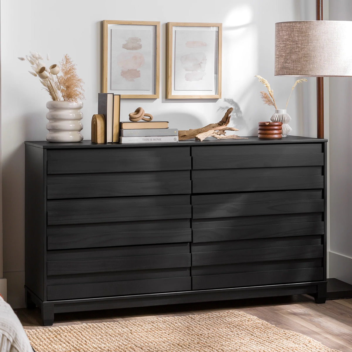 Black 6 Drawer Dresser Z122596