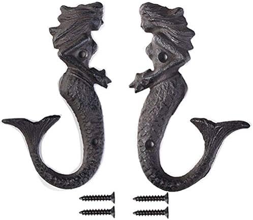 Cast Iron Wall Hooks Pack 2 U2804