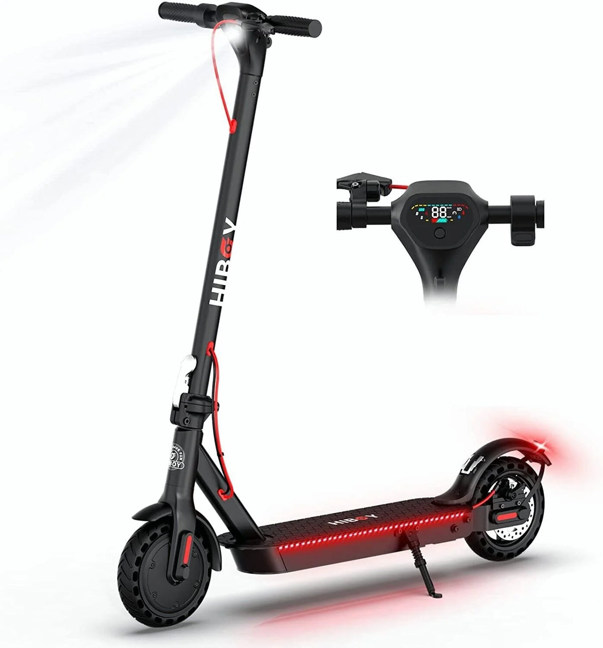 Electric Scooter, 500W Motor, 10 Honeycomb Tires, 25 Miles, 19 MPH S686034