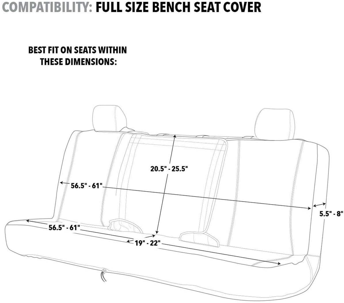 Camo Water Resistant Bench Seat Cover X9372
