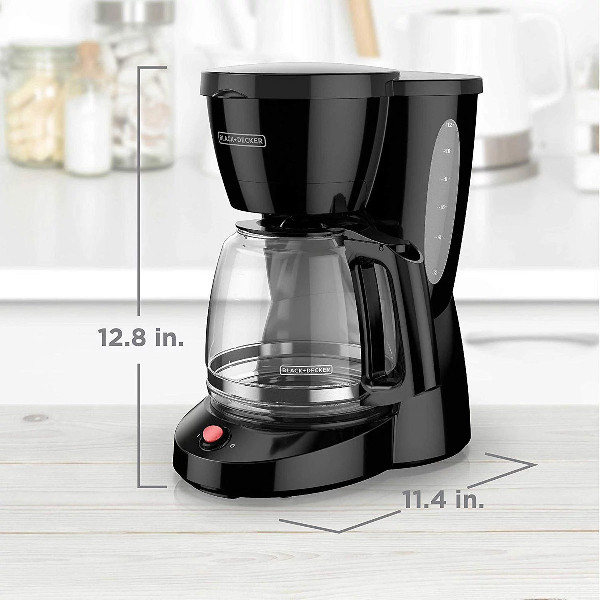 12-Cup Black Glass Carafe Coffee Maker E33254