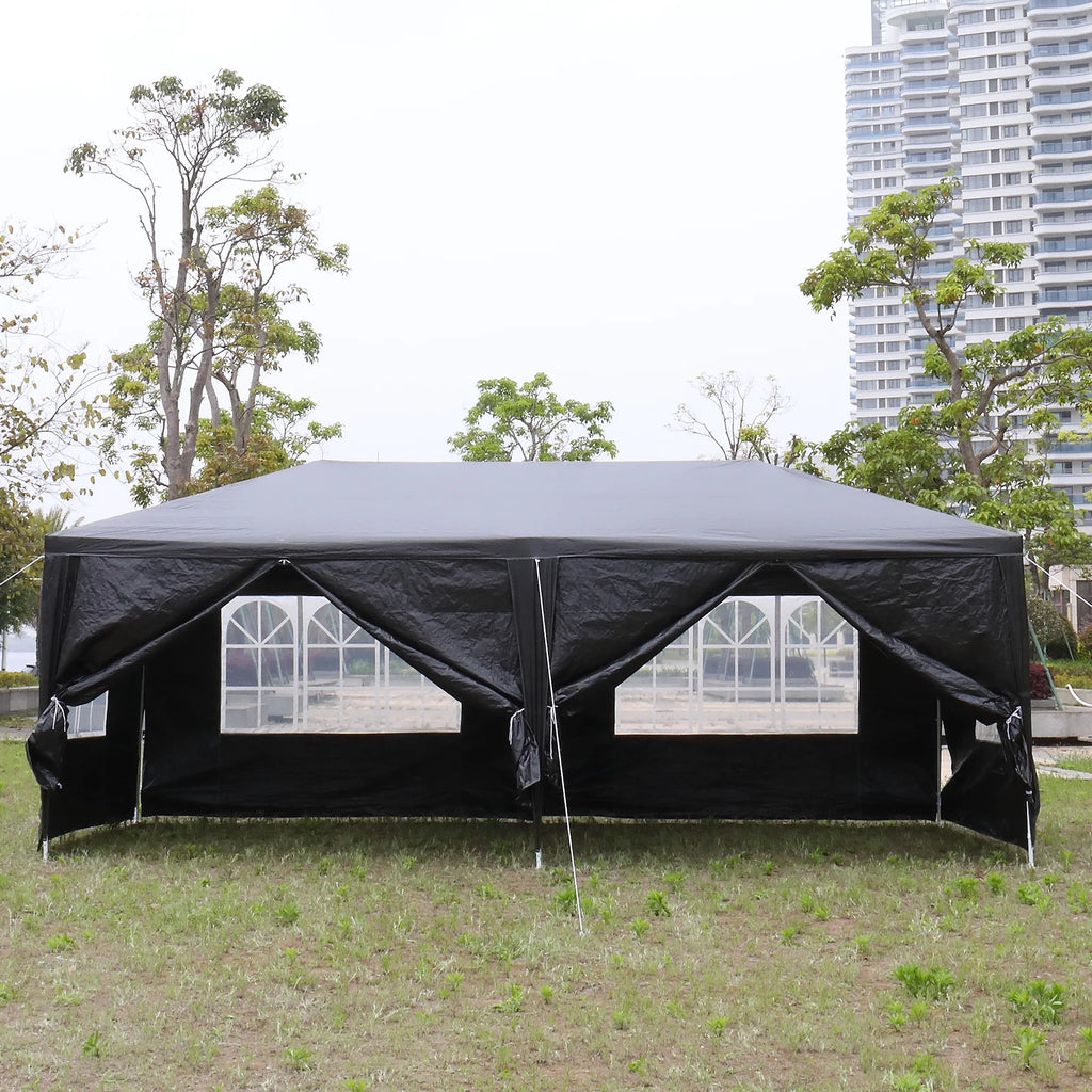 Black Waterproof Party Tent with 6 Removable Sidewalls K138