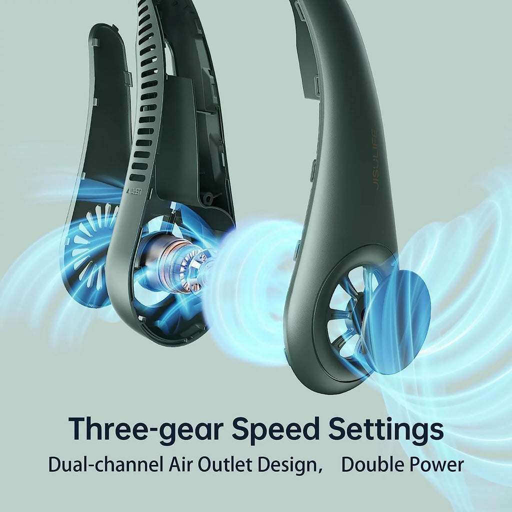 Portable Neck Fan 4000 mAh Bladeless Fan with 3 Speeds Q289