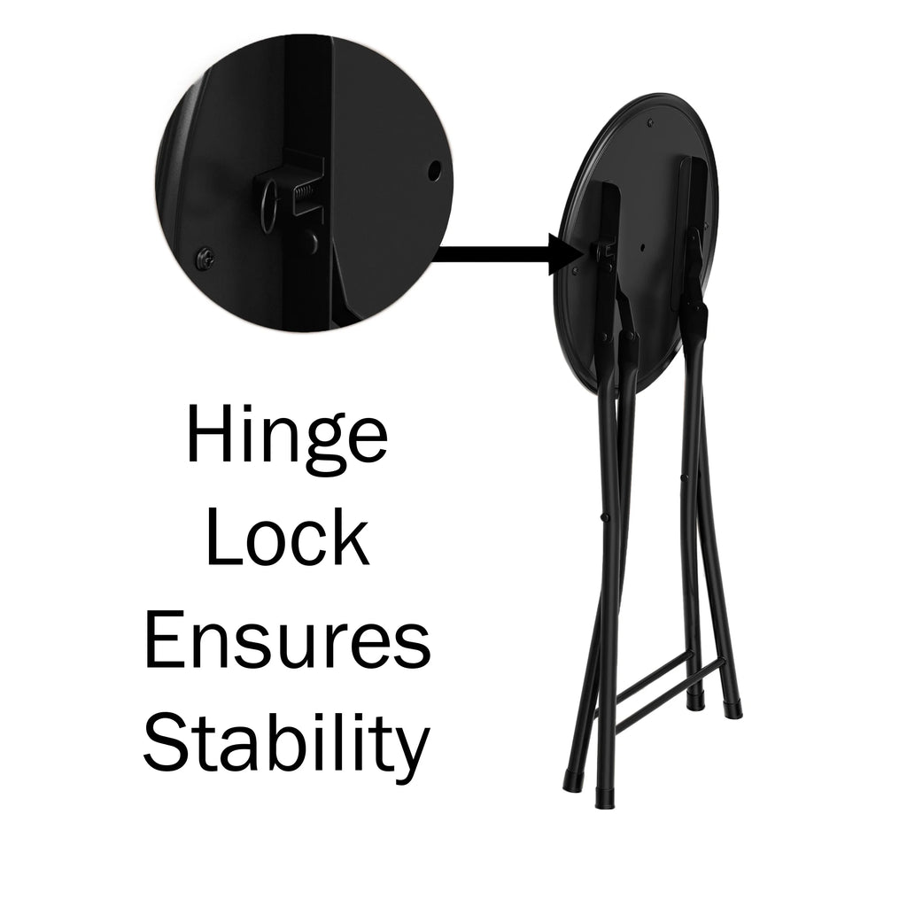 18-inch Folding Bar Stool Heavy-Duty, Black, Set of 2 I81610