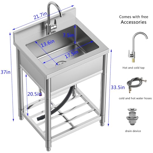 Stainless Steel Single Bowl Kitchen Sink with Faucet H859