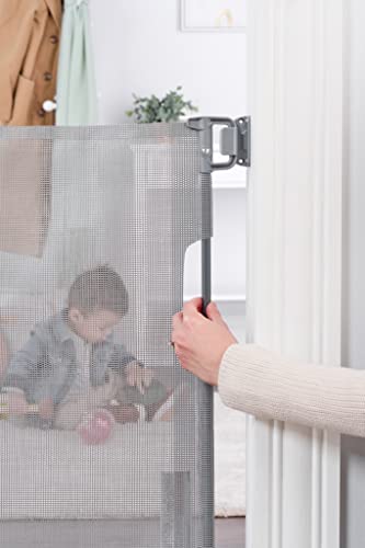 Extra Wide Retractable Baby Gate, White E60436
