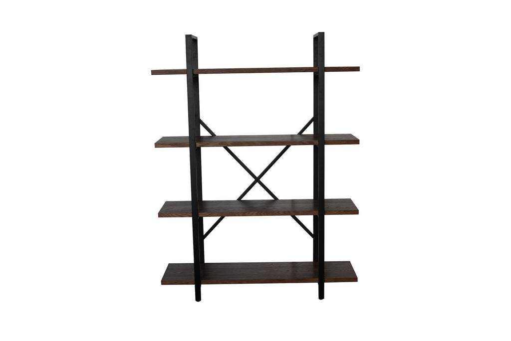 Walnut Brown 4 Shelf Etagere Bookcase A380