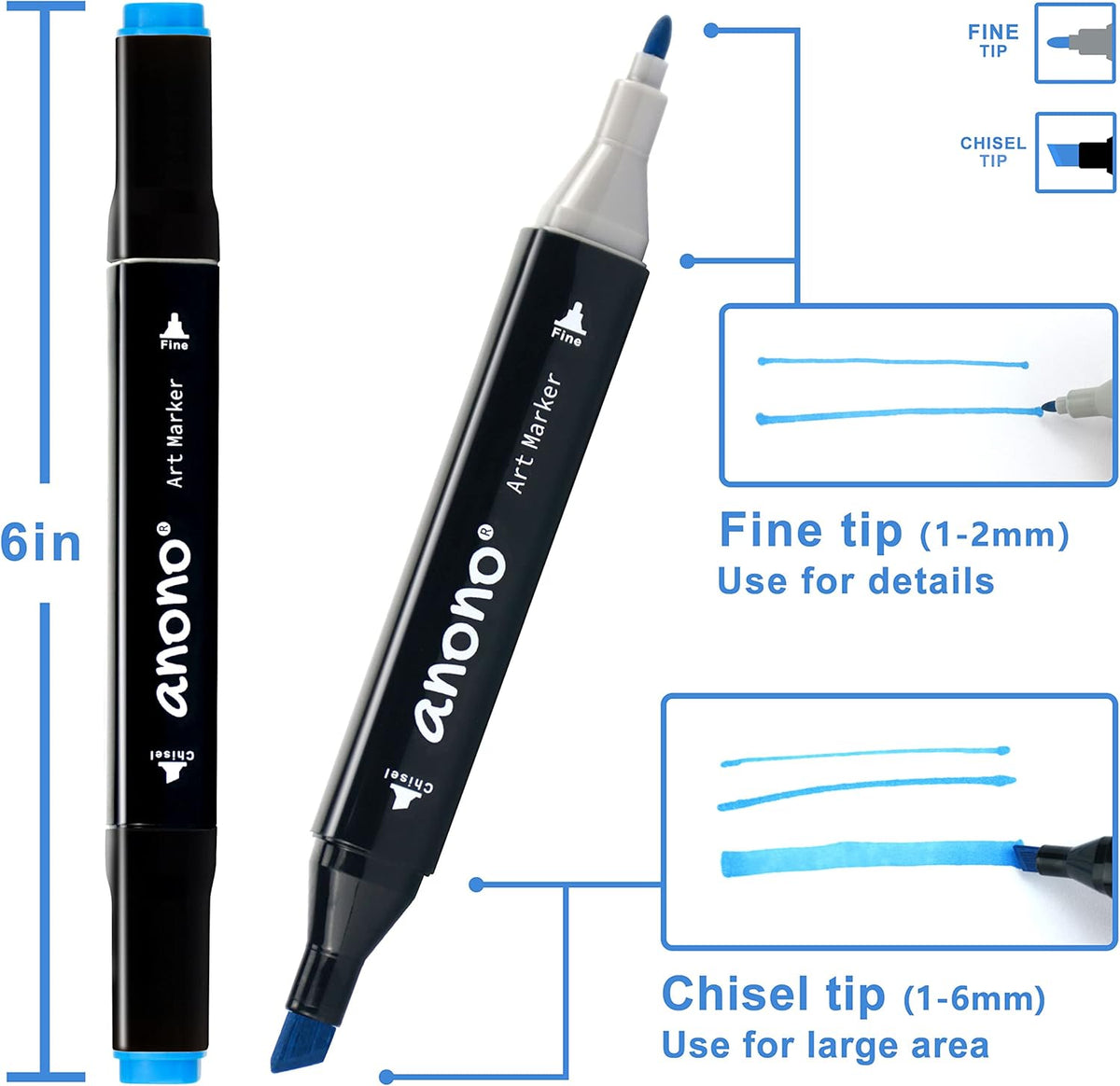 80 Colors Dual Tip Art Markers G87486