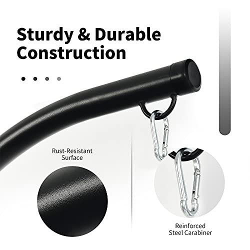 Black Heavy-Duty Steel Hammock Chair Stand Only X3041