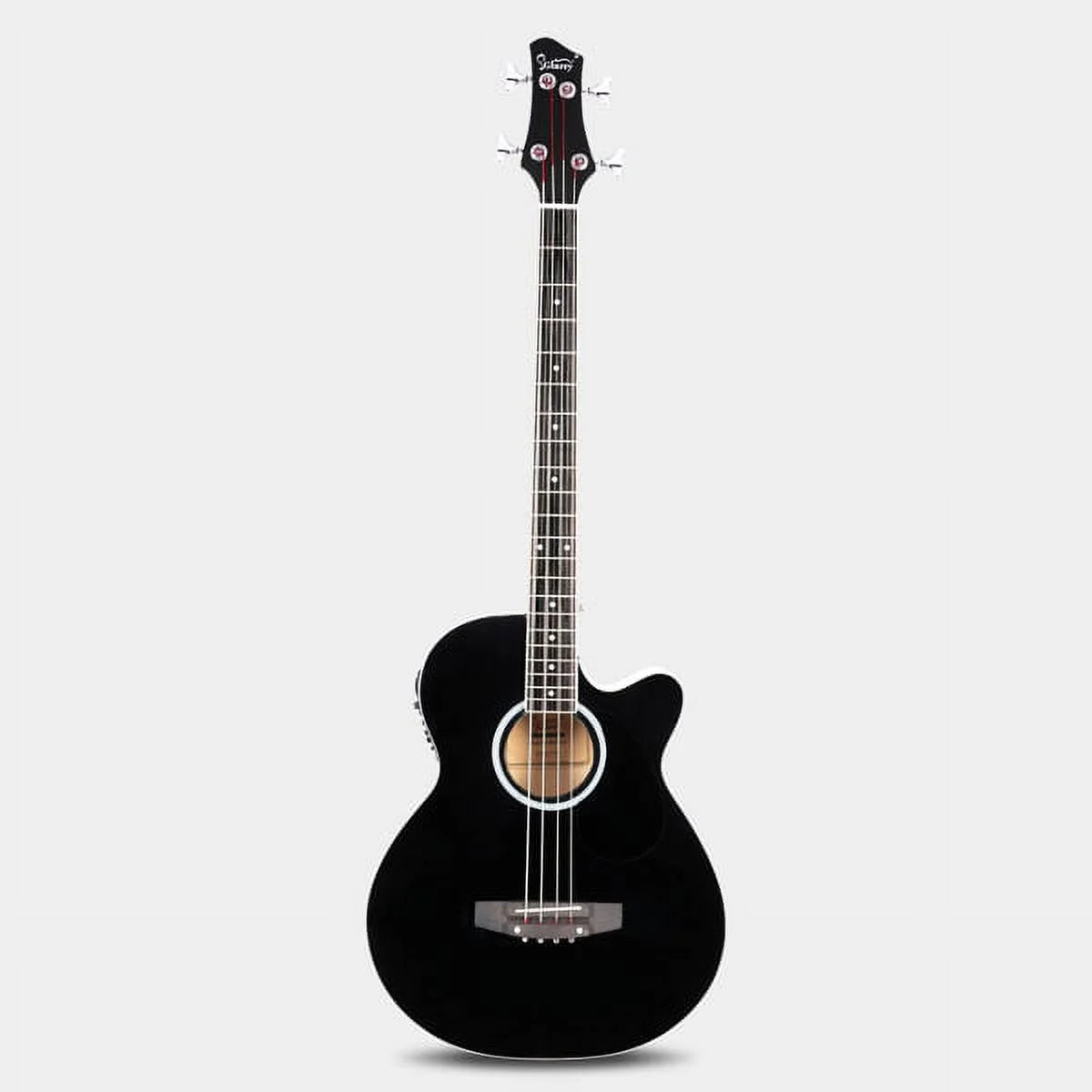 4 String Black Electric Acoustic Bass Guitar F16324