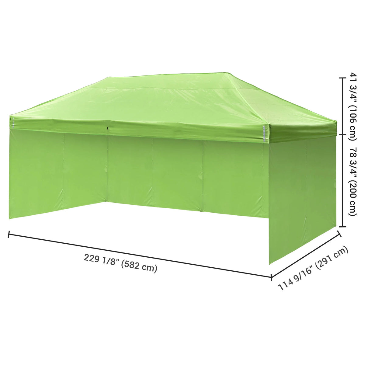 10x20Ft Pop up Canopy Top Kit with 4 Privacy Sidewalls F792