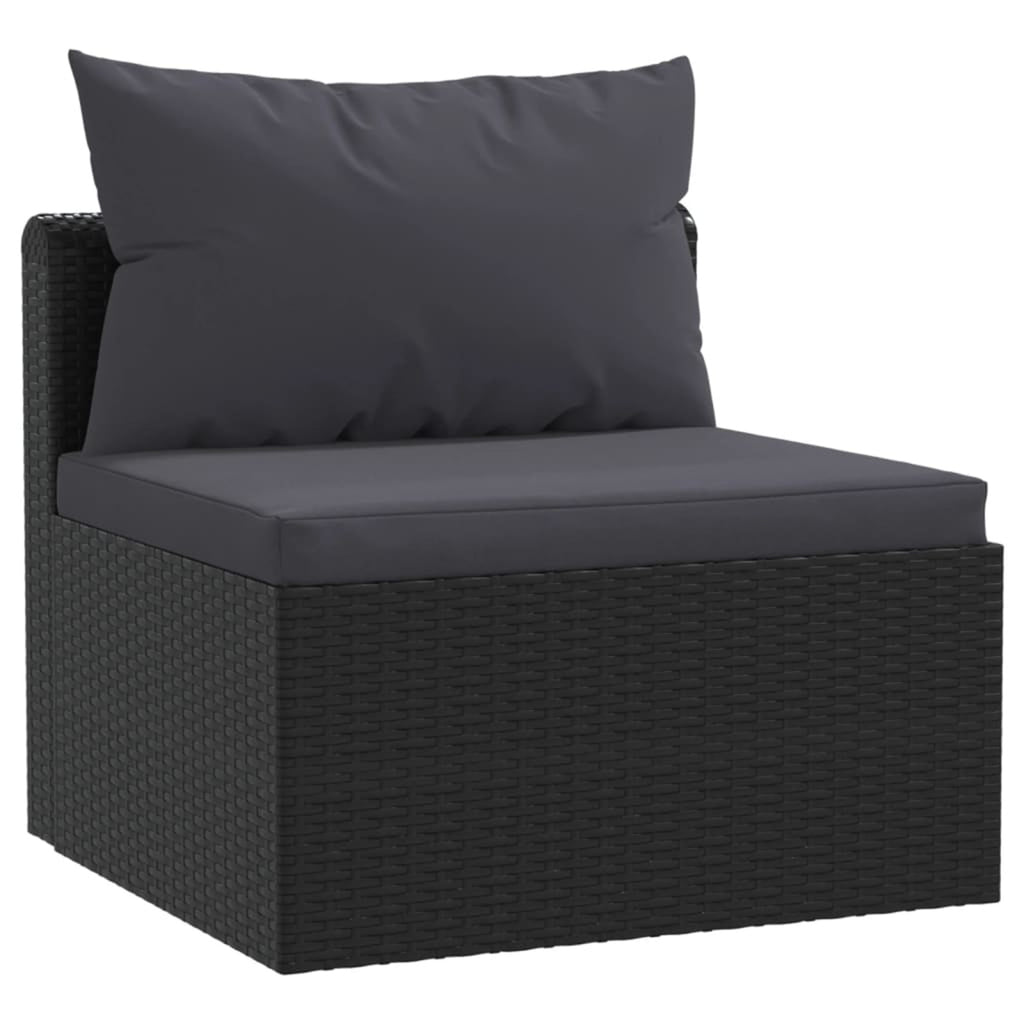 7 Piece Poly Rattan Outdoor Sectional Sofa Set with Cushions X350