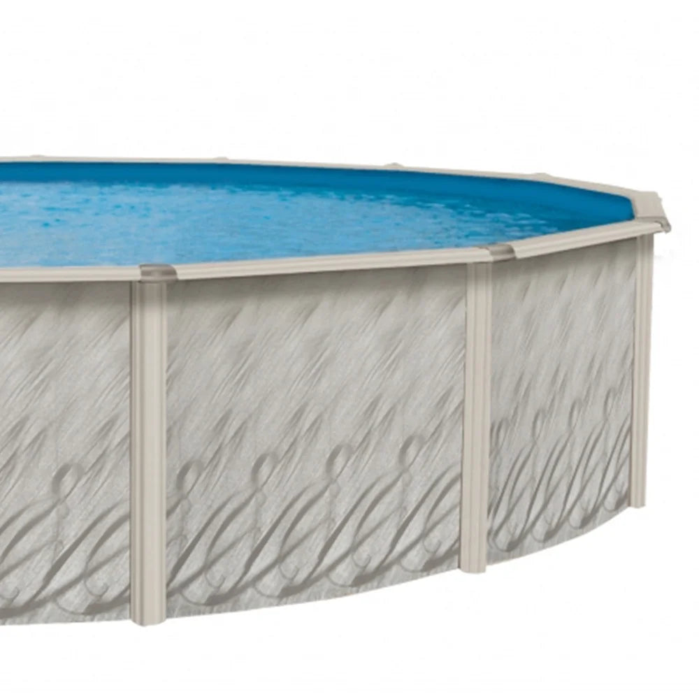 12' Round 52" Wall Above-Ground Swimming Pool with Full Start-Up Kit Q8068