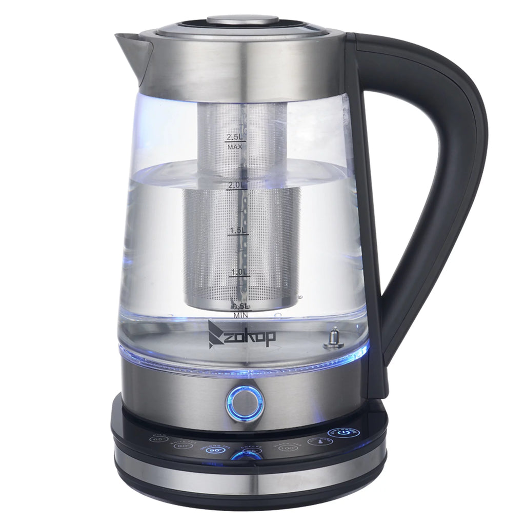Black 2.5L Stainless Steel Electric Glass Kettle H3232