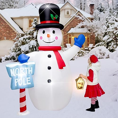 8 Foot Inflatable Snowman Penguin Decoration with LED Lights I450375