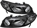 Black Headlights Lamps Pair X657