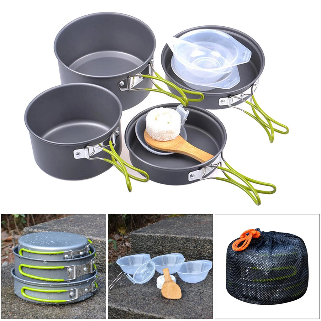 11 in 1 Portable Camping Cookware Aluminium Cooking Utensils U276