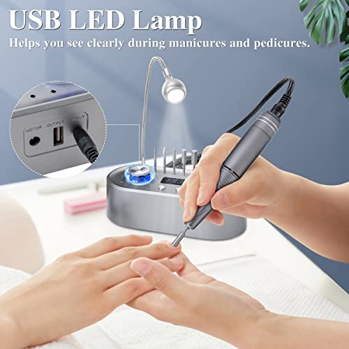 Gray Electric Nail Drill Machine I2727