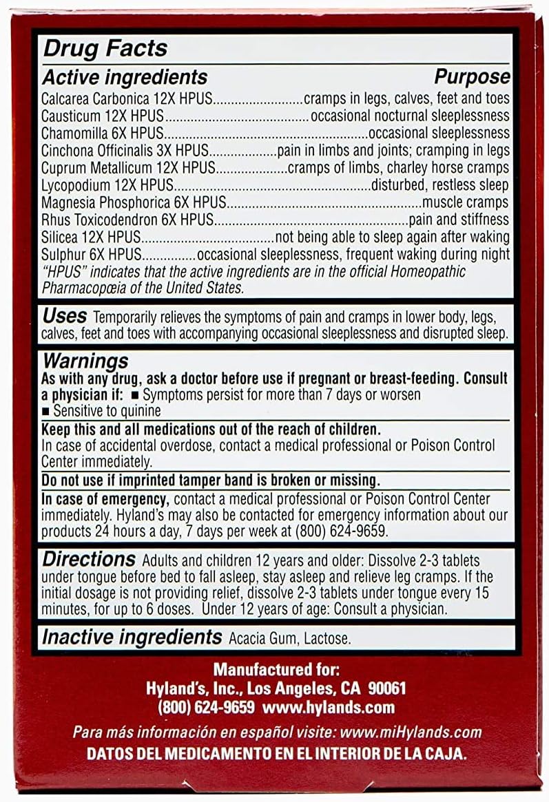 50 Count Leg Cramps PM Tablets Z920