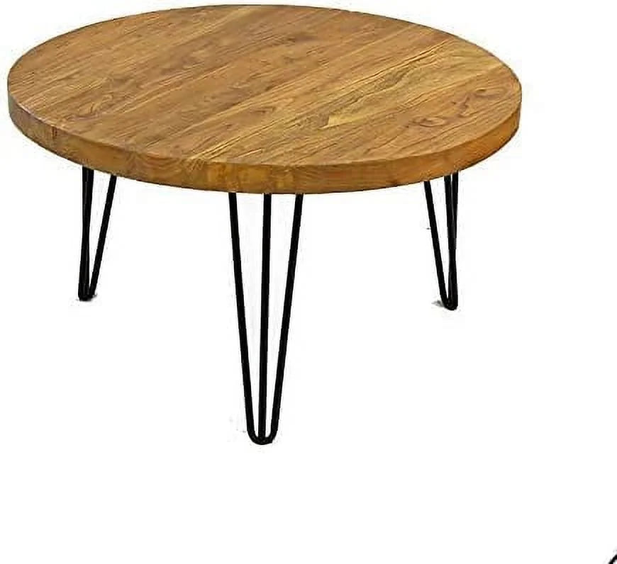Round Old Elm Wooden Coffee Table S67017