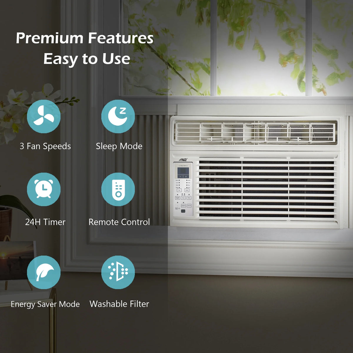 Window Air Conditioner with Digital Panel and Remote Control A154