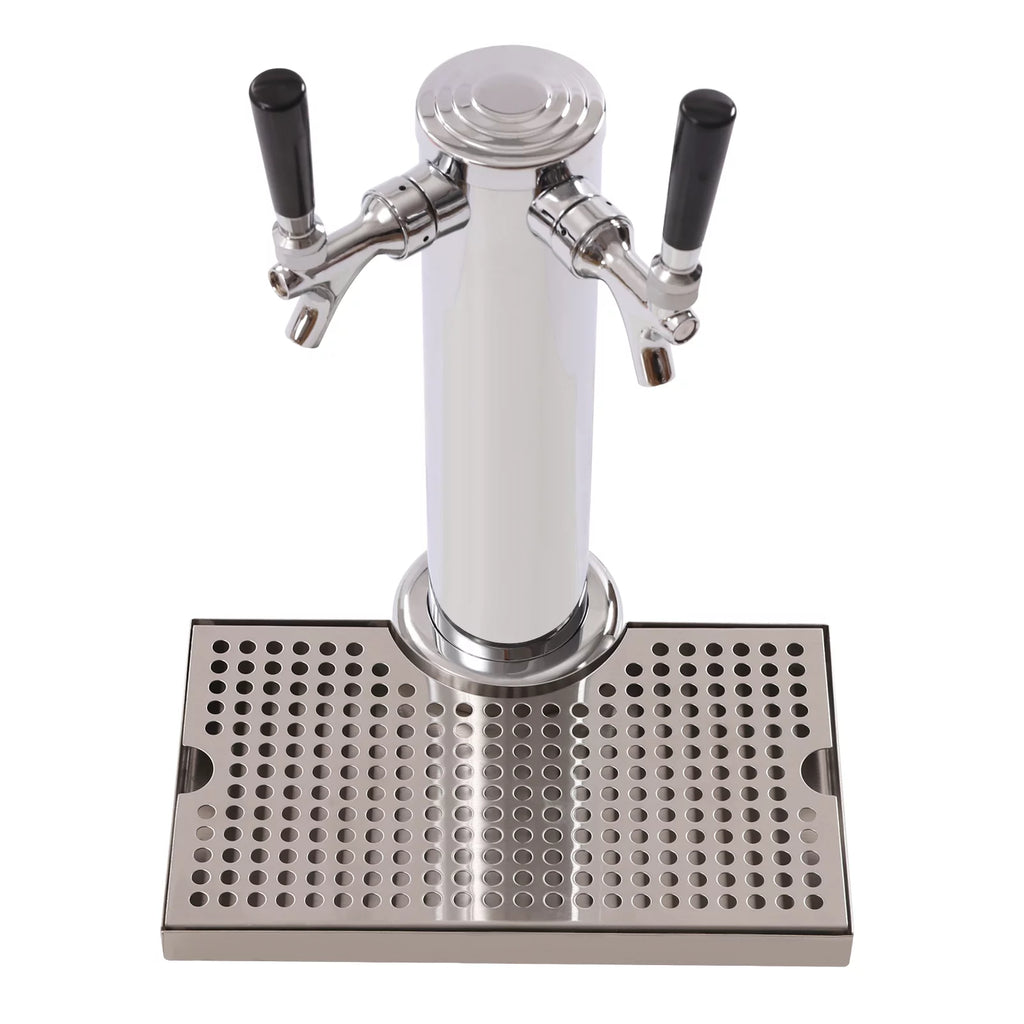 Stainless Steel Double Tap Beer Conversion Kit with Dual Gauge Regulator E82420