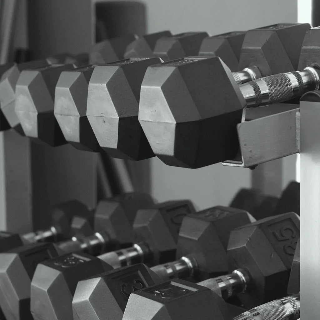 25lb Rubber Hex Dumbbell Pair B463