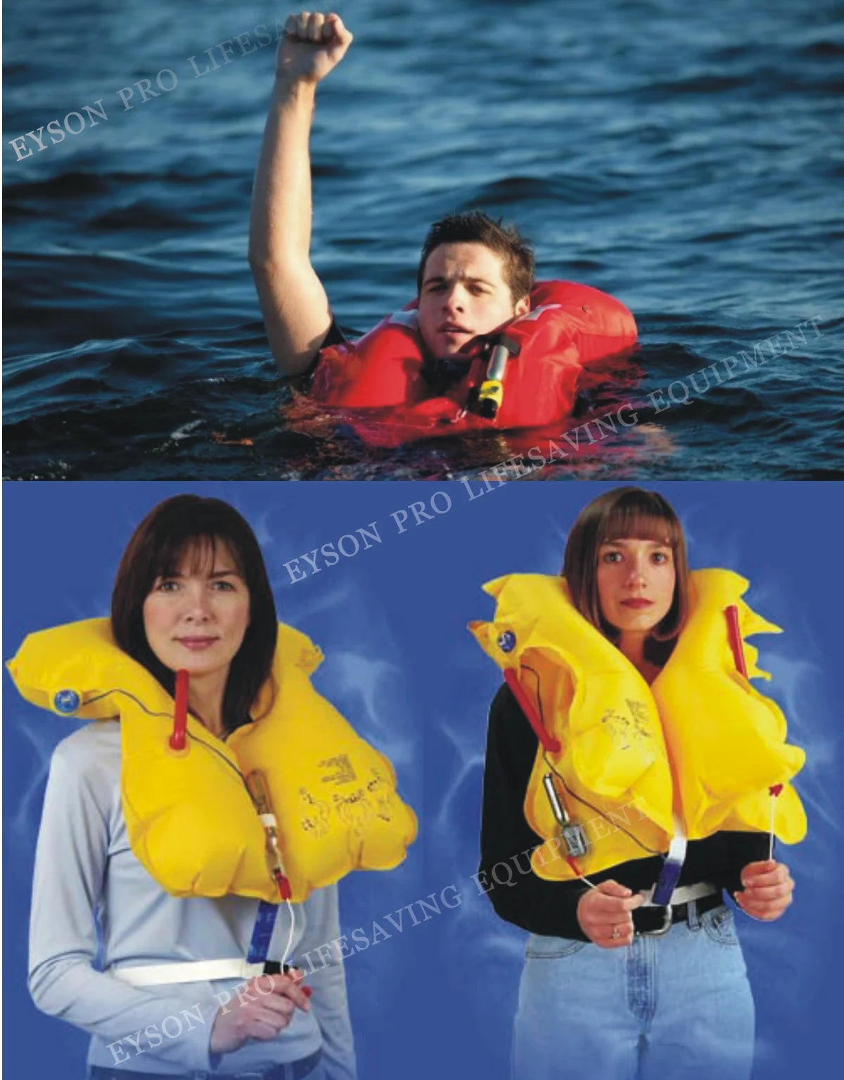 Manual Inflatable Life Jacket Life Vest PFD with Whistle Q90518