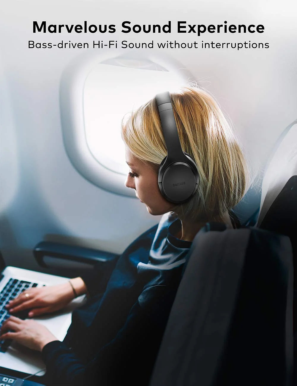 Bluetooth Wireless Active Noise Cancelling Headphones Q50933