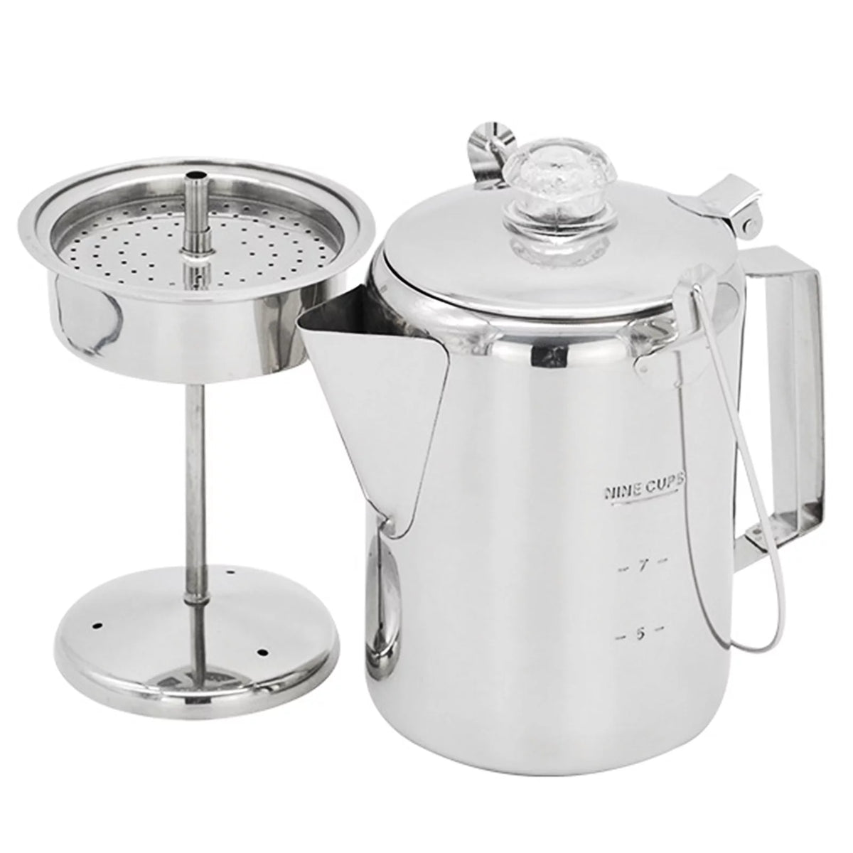 1.2L 9 Cup Stainless Steel Coffee Percolator U515